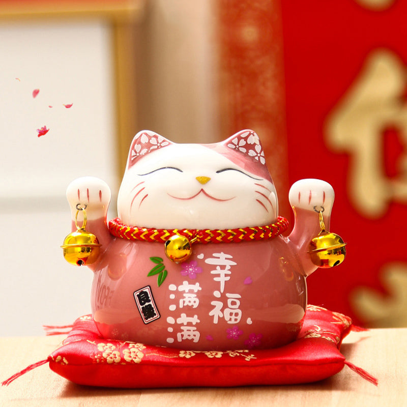 Tirelire chat japonais Rose